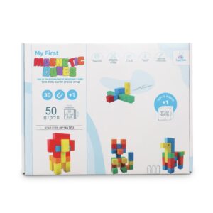MagneTic Cbues – משחק קוביות מגנטיות גדולות 50 חלקים – מגיל שנה